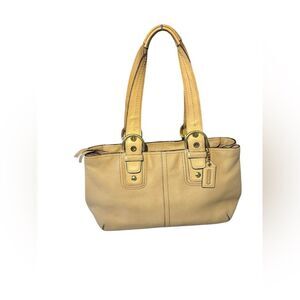 Coach Cream Leather SoHo Tote Shoulder Bag 11844